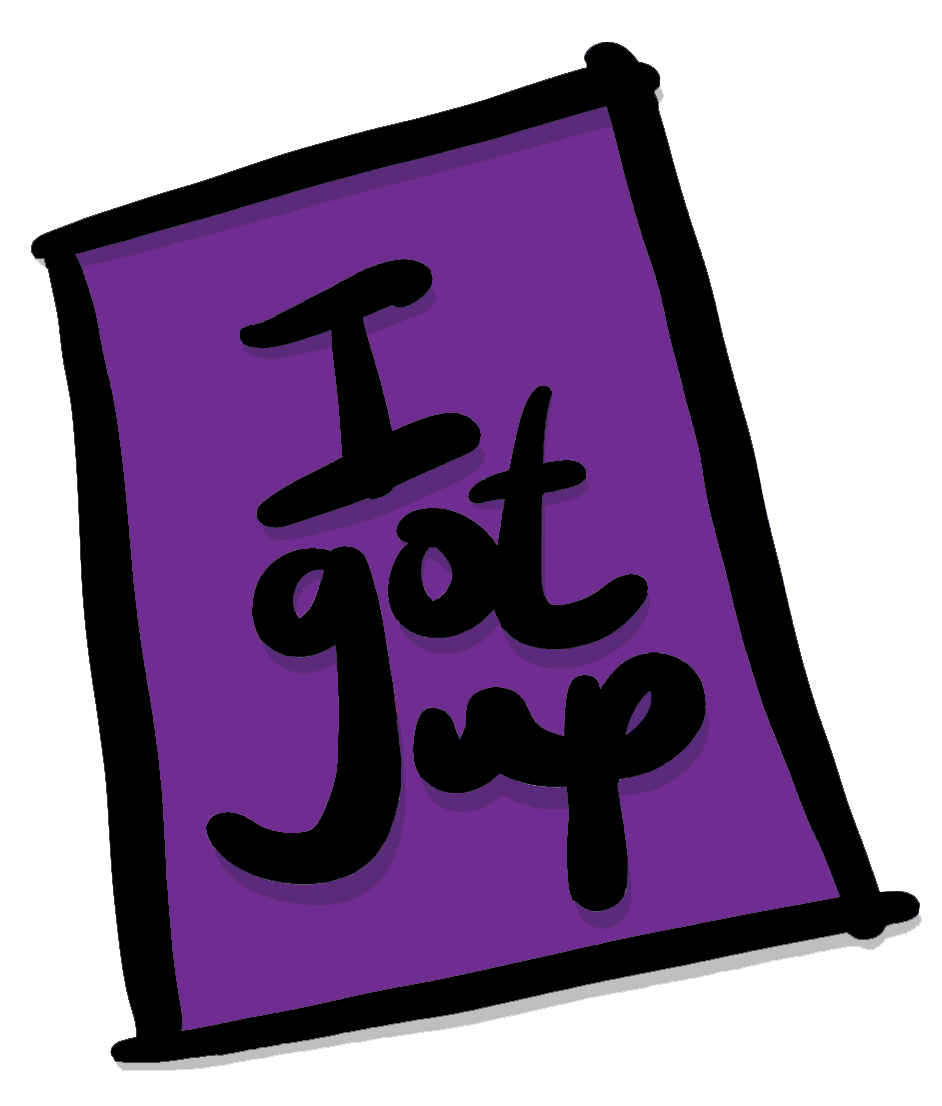 Rainbow-Plated Pin Badge - I Got Up *PREORDER*