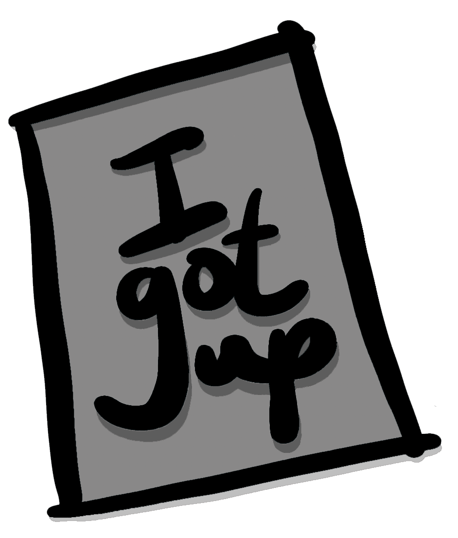 Rainbow-Plated Pin Badge - I Got Up *PREORDER*